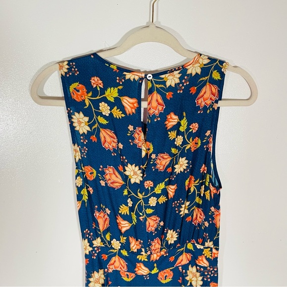 NEW Farm Rio for Anthropologie Dollis Floral Jumpsuit Bohemian Tropical Size XS - Picture 11 of 12